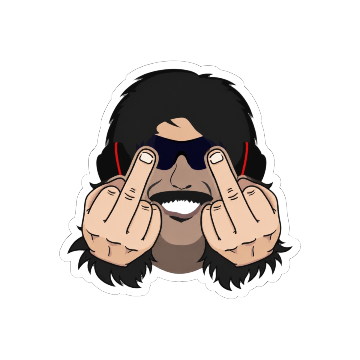 Dr. Disrespect flick off - alternate angle 1, merchandise
