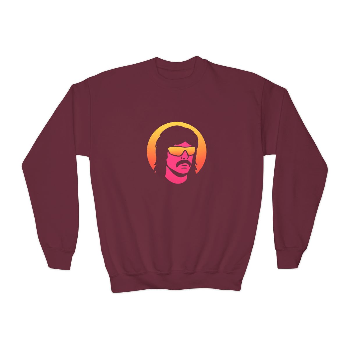 Dr Disrespect Retrowave Synthwave Kids Sweatshirt - alternate angle 4, merchandise