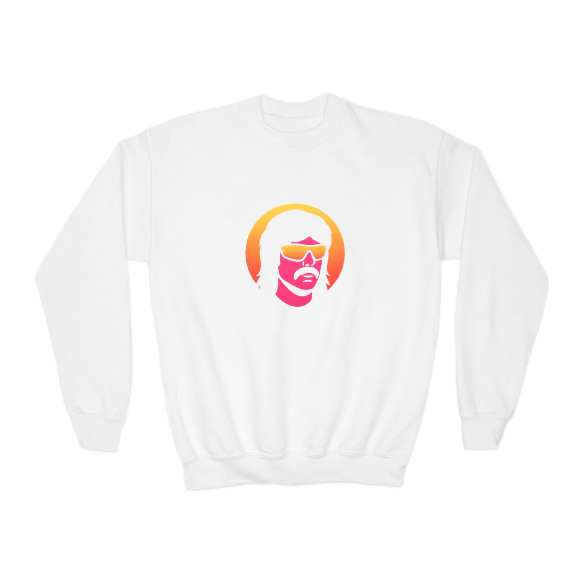 Dr Disrespect Retrowave Synthwave Kids Sweatshirt - alternate angle 2, merchandise