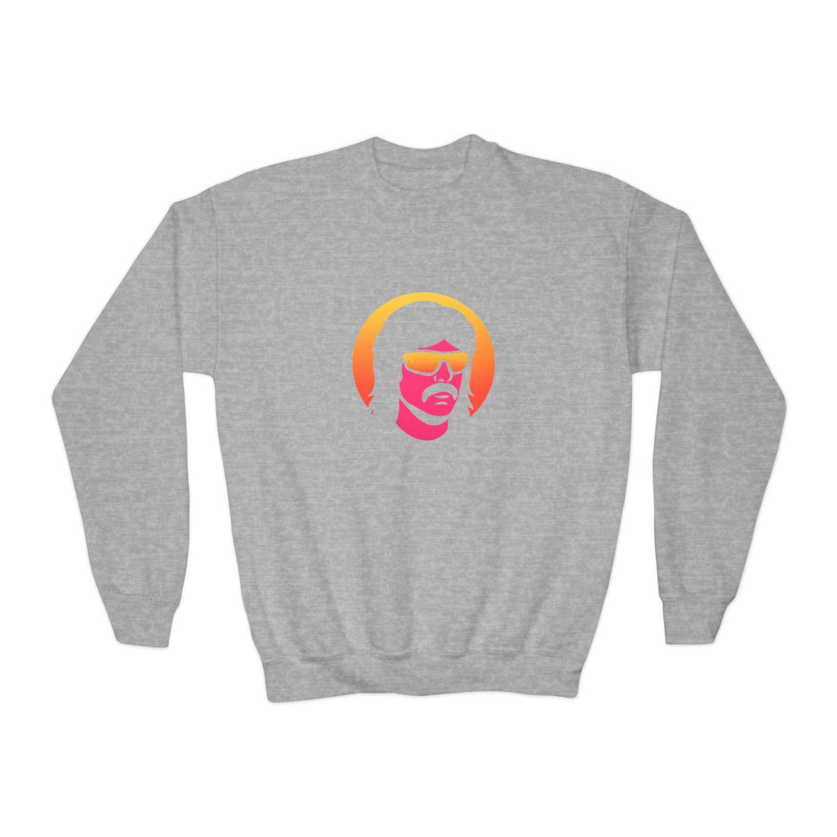 Dr Disrespect Retrowave Synthwave Kids Sweatshirt - alternate angle 3, merchandise