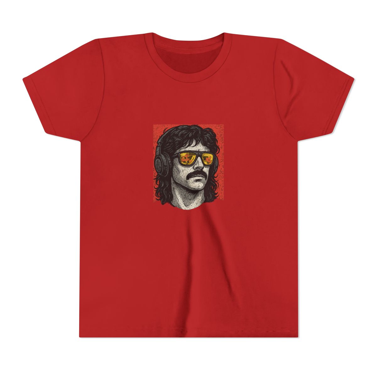 Retro Gamer Streamer Portrait Graphic Kids T-Shirt - alternate angle 5, merchandise
